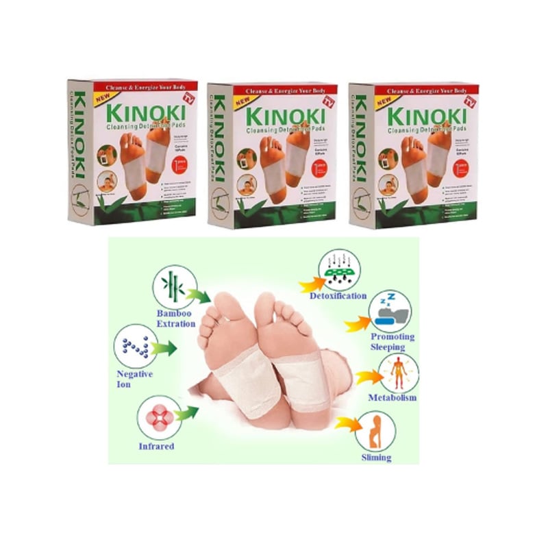 Picture of KINOKI Detox Foot Pad 10 Pads – Herbal Foot Patch for Relaxation, Night Use Foot Care Pads by Pure Mall