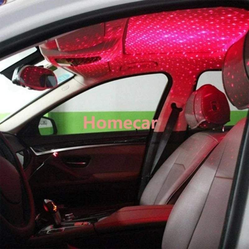 Picture of USB Star Night Light Projector – Romantic Galaxy Car Roof Light | Mini LED Atmosphere Lamp - Car Star Night Light 2 In 1 USB Star Lights - Laser Light for Car