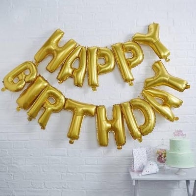 Picture of Happy birthday Baner - Gold