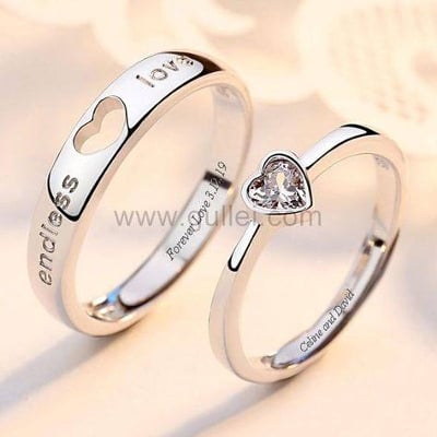 Picture of Unique Couple Lover Finger Rings Men and women - Silver