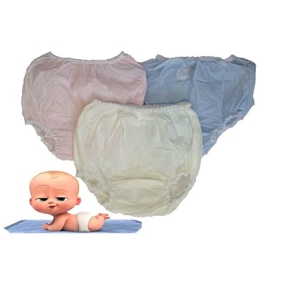 Picture of Pack of 3 Waterproof Plastic Baby Toddler Pants