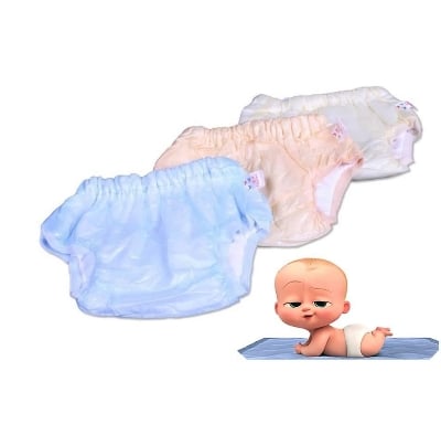 Picture of Pack of 3 Waterproof Plastic Baby Toddler Pants