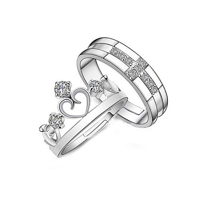 Picture of Adjustable Couple Ring For Men Women - Silver - Adjustable