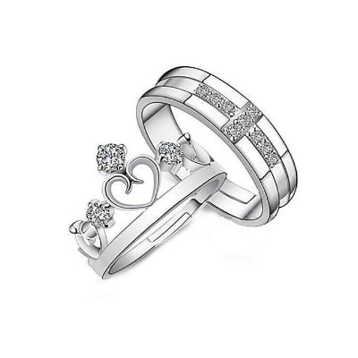 Picture of Adjustable Couple Ring For Men Women - Silver - Adjustable