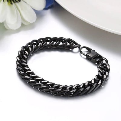 Picture of Stainless Steel Black Color Men's Bracelet - Black