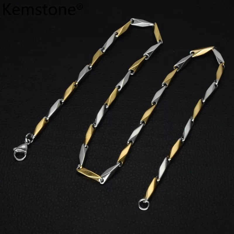 Picture of Rice Chain for Men and Women - Gold