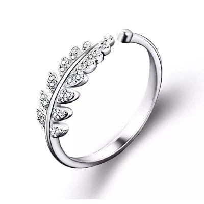 Picture of Fashion Luxury Design Finger ring For Women - Silver - Adjustable