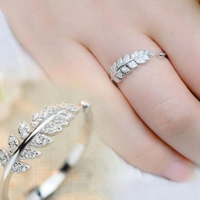 Picture of Fashion Luxury Design Finger ring For Women - Silver - Adjustable