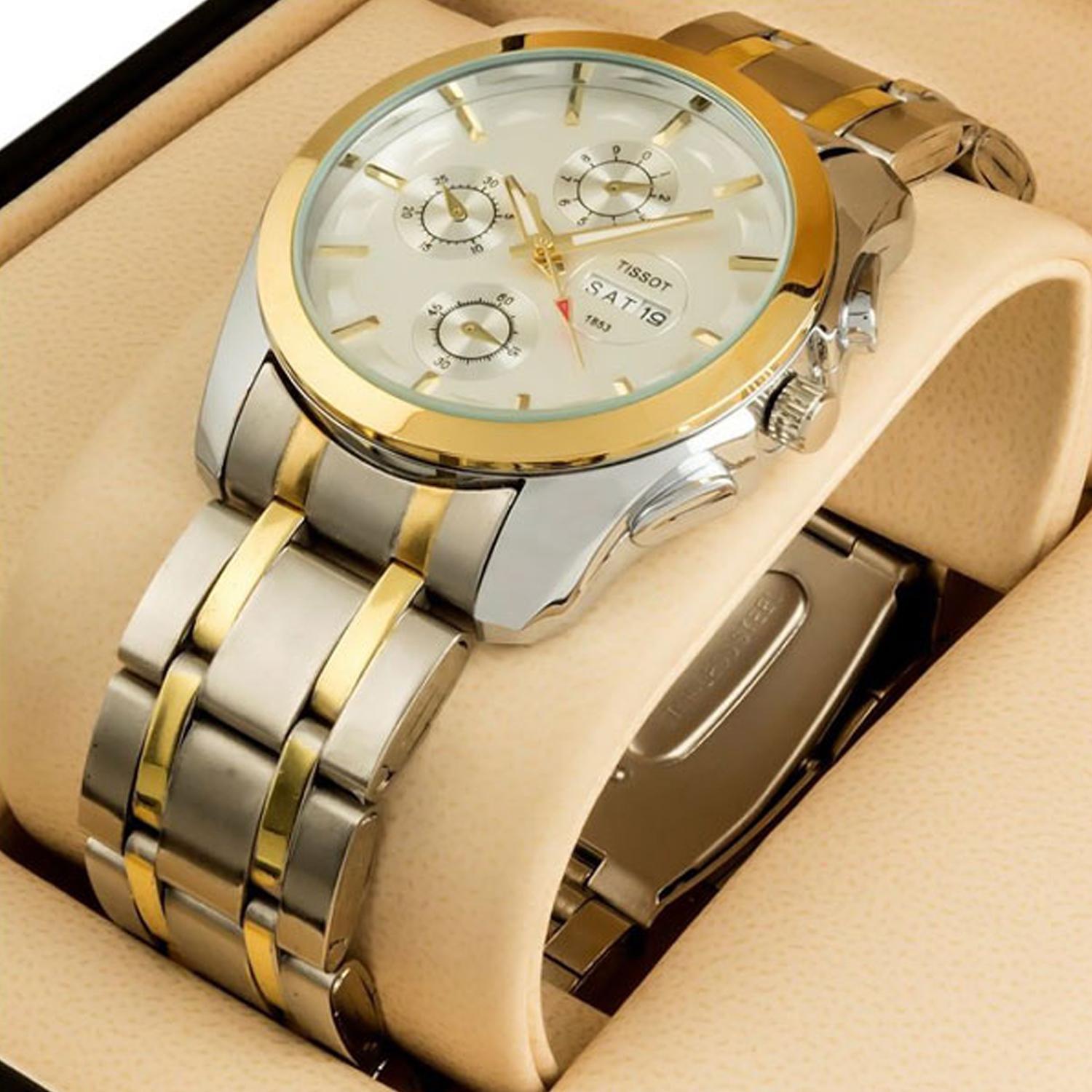 Picture of Stainless Steel Chronograph Watch For Men - Multicolor
