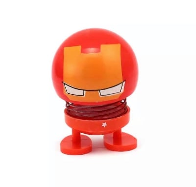 Picture of spider-man Funny Shaking Head Doll with Glue Spring Head - Red