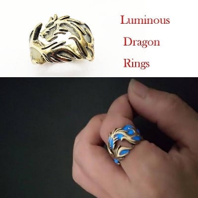 Picture of Luminous Dragon Ring Unisex Glowing Fashion Accessory