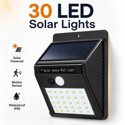 Picture of 30 LED Solar Lights Outdoor Waterproof Garden Path Lawn Light | Solar Powered Yard Patio Decorative Light | Bright Outdoor Landscape Lighting