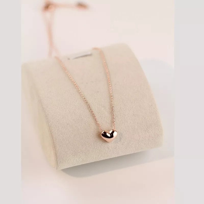 Picture of Romantic Stainless Steel Love Heart Women's Chain - Gold - Adjustable