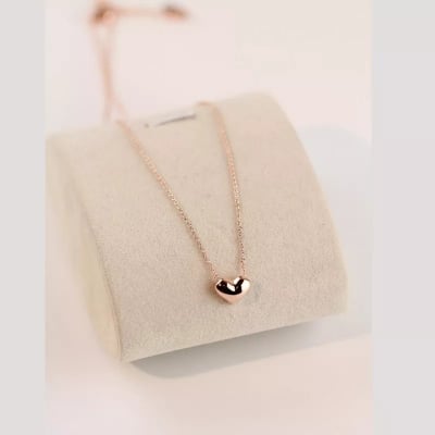 Picture of Romantic Stainless Steel Love Heart Women's Chain - Gold - Adjustable