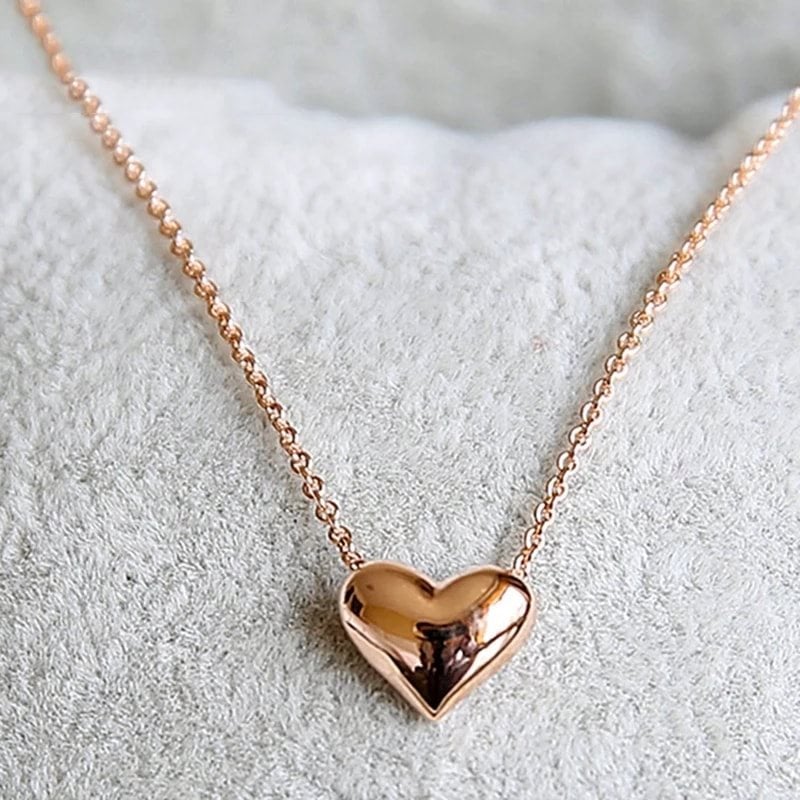 Picture of Stainless Steel Love Heart Chain - Silver - Adjustable