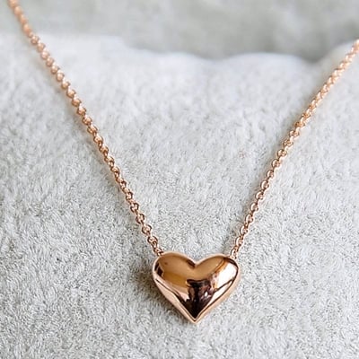 Picture of Stainless Steel Love Heart Chain - Silver - Adjustable