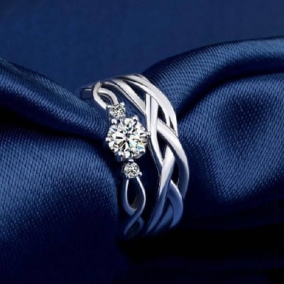 Picture of Rings Adjustable Couple Rings For Men Women - Silver - Adjustable