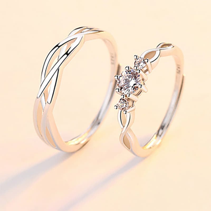 Picture of Rings Adjustable Couple Rings For Men Women - Silver - Adjustable