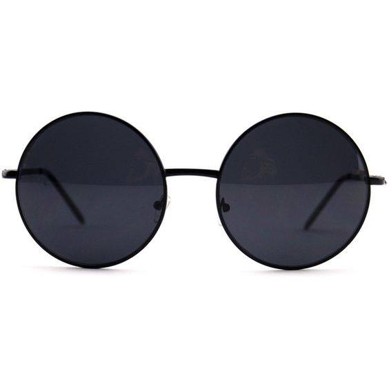 Picture of Round Sunglasses for Men Black Classic Sunglasses Brand Design - Black