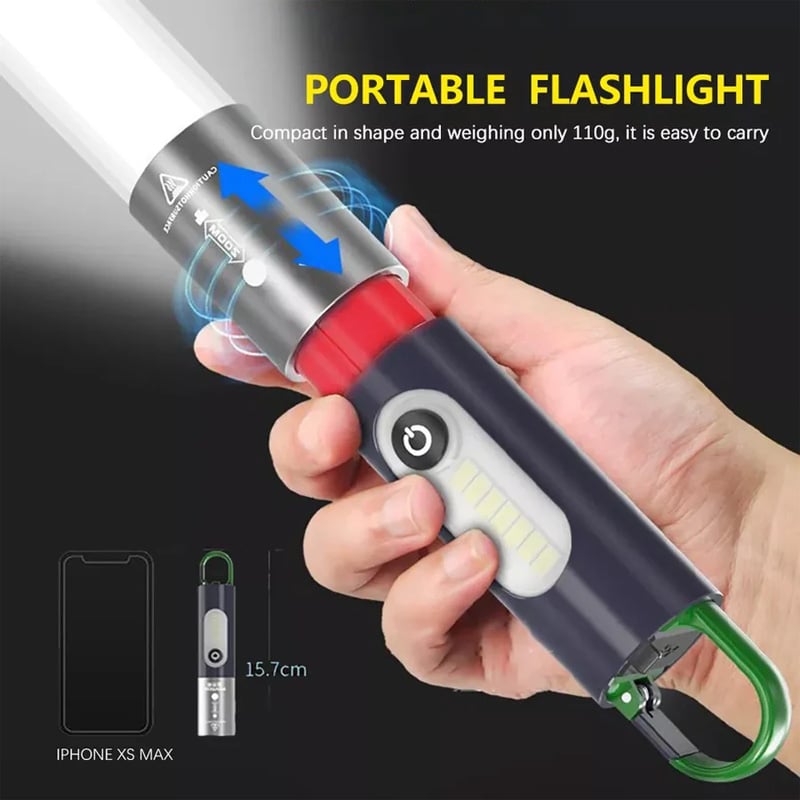Picture of Digital Thunder X LED2835 Ultra-Bright Waterproof Rechargeable Zoomable Torch Light – High Power LED Flashlight for Outdoor, Camping, Hiking, Emergency, and Night Use