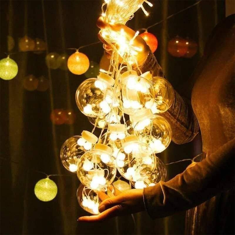 Picture of Wish Ball LED Fairy Lights for Curtains – 16 Feet with 12 Wish Balls, Decorative String Lights for Bedroom, Living Room, Party, Wedding