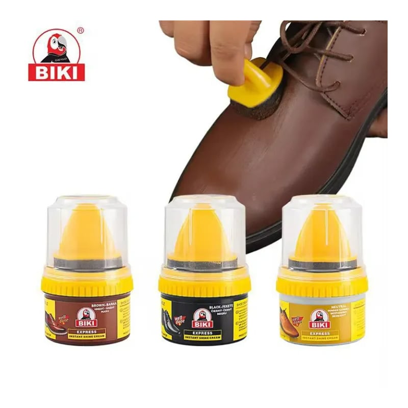 Picture of Biki Shoe Polish Liquid 75ml Natural – Instant Shine Liquid Polish for Leather Shoes, Quick Care & Protection
