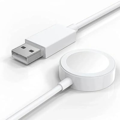 Picture of Smart Watch Magnetic Wireless Charger – White Color, Fast & Convenient Charging Dock for All Smart Watches – Compact and High-Efficiency Charger