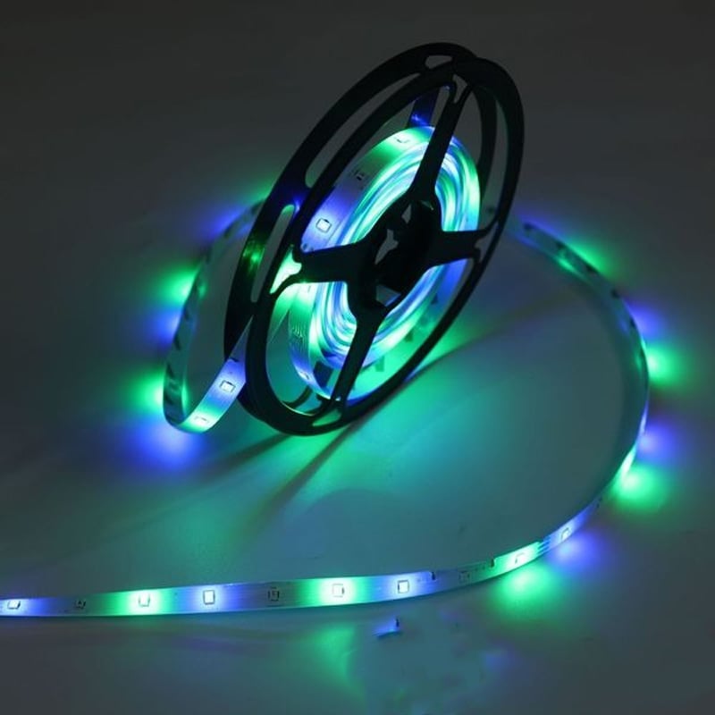 Picture of 5M RGB LED Strip Light Set SMD3528 2835 300 LEDs IP65 Waterproof Color Changing Tape Light with Remote Controller for Bedroom, Ceiling, TV Backlight, Gaming Room, Party, Shop, Festival & Home Decoration
