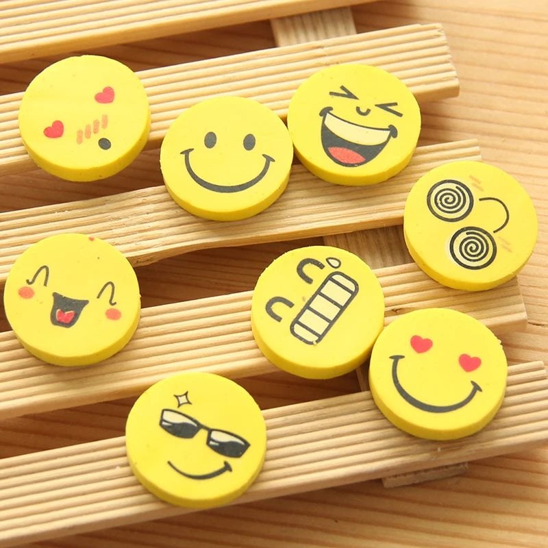 Picture of Emoji Erasers 3 pcs - Yellow