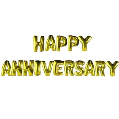 Picture of Happy anniversary foil balloon - Multicolor