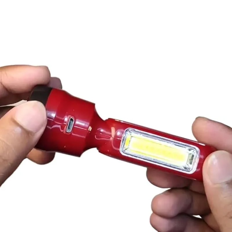 Picture of Mini Rechargeable LED Torch Light (SD-8670) – Maroon, Compact and Powerful Torch Light with Cost-Effective Performance for Outdoor, Emergency, and Everyday Use