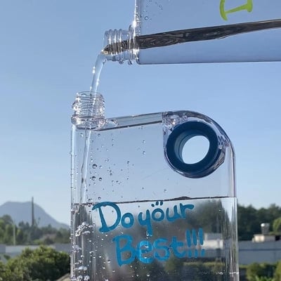 Picture of Portable Book Paper Cup Botlte Flat Water Bottle Clear Paper Pad Water Bottle Flat Drinks Kettle Notebook Drink Bottle For Water - CLEAR