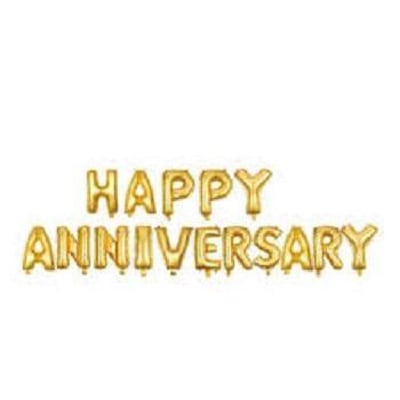 Picture of Happy anniversary foil balloon - Multicolor