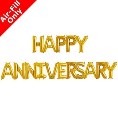 Picture of Happy anniversary foil balloon - Multicolor