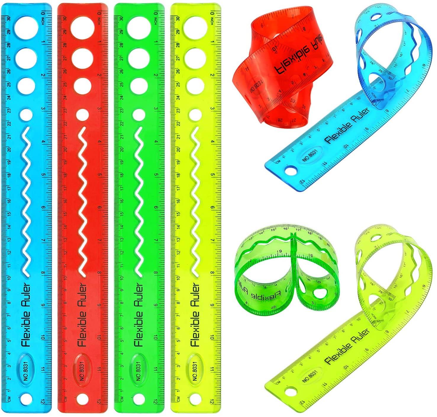 Picture of Flexible Rular - 12'' (Multicolor) - Multicolor