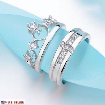 Picture of Love Promise Couple Finger Ring For Men And Women - Silver - Adjustable