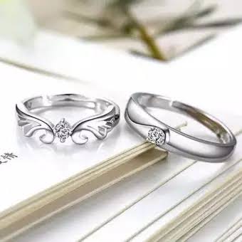 Picture of Couple Finger Rings For Men And Women - Silver - Adjustable