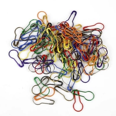 Picture of 100pc Multicolor Small Size Metal Coil less Hijab Safety Pins - Multicolor