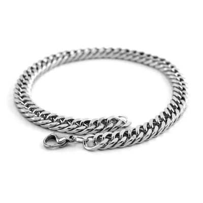 Picture of Men's Stainless Steel Simple Link Bracelet Silver - Silver - Adjustable