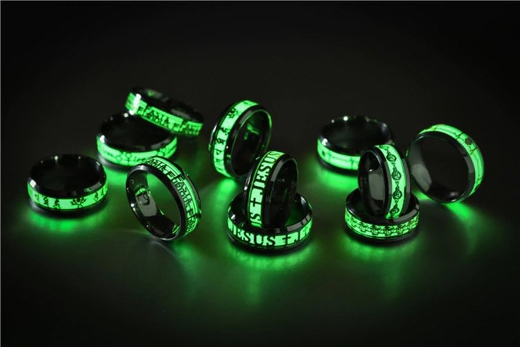 Picture of Luminous ring glow in the dark for men - Green