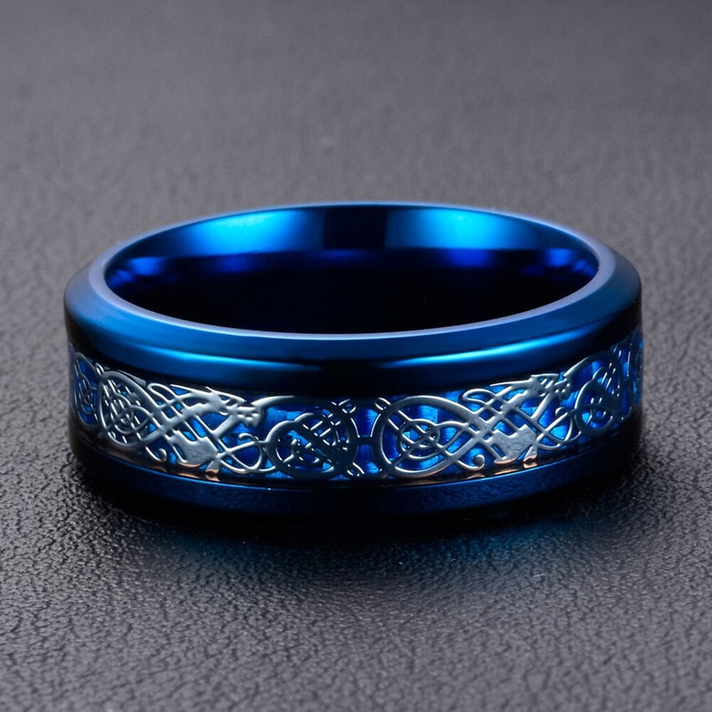 Picture of Men's punk design finger ring - Blue
