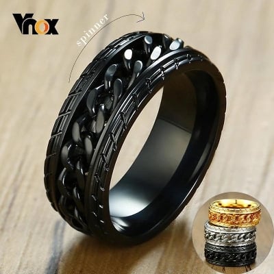 Picture of Superman black Finger Ring for Men - Black