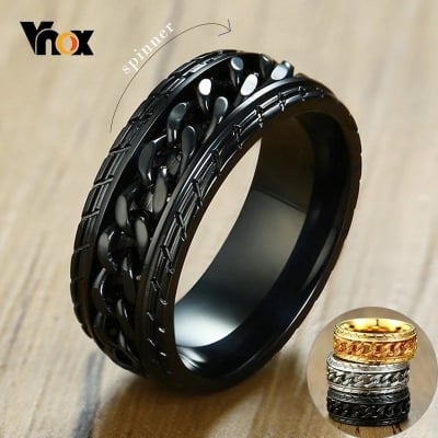 Picture of Superman black Finger Ring for Men - Black