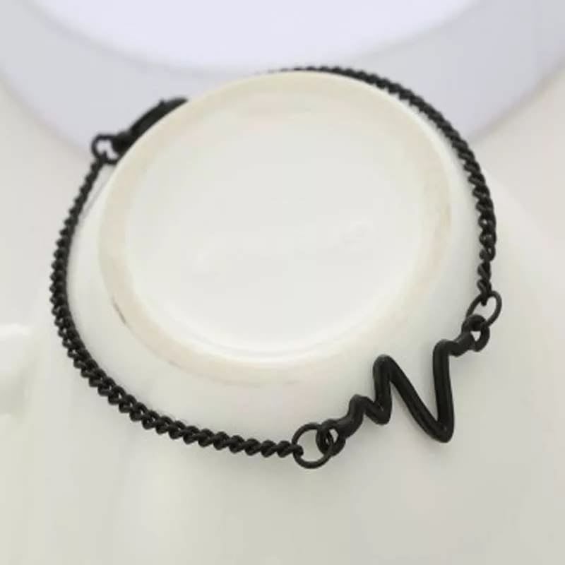 Picture of black stainless steel bracelet for men - Black