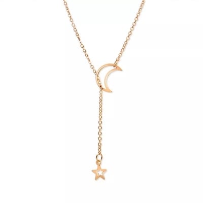 Picture of Star & Moon Pendant Necklaces for Women New Necklaces - Gold - Adjustable