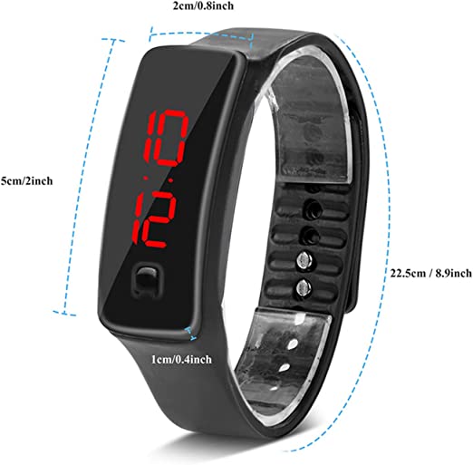 Picture of LED Digital Watches Touch Movement Wristwatch - Black