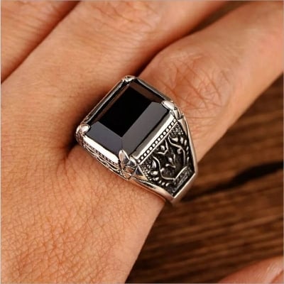 Picture of Good quality Finger ring For Men - Black