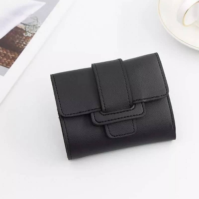 Picture of Women Cute  Wallet Pocket Purse Card Holder Patchwork Wallet Lady Female Fashion Short Coin Purse Money Bag - Black