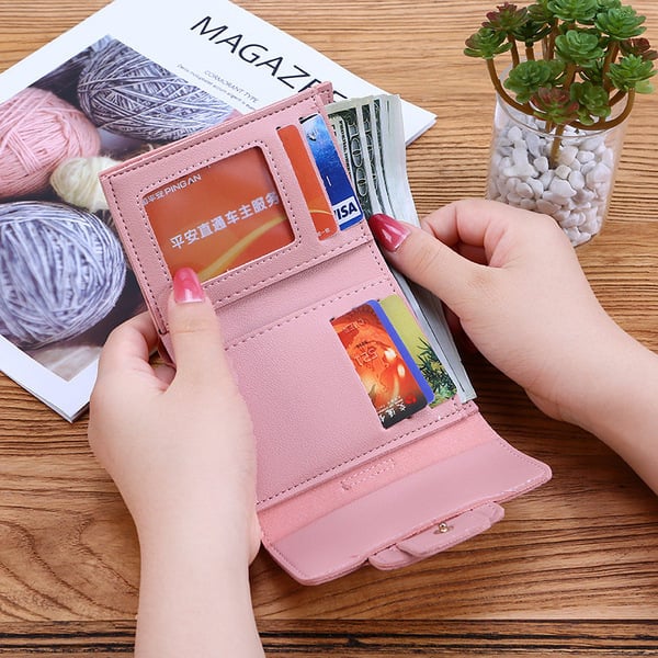 Picture of Small  Leather coach Wallet for women - Pink