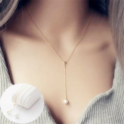 Picture of Women Pendant Necklace Choker Necklaces Jewelry - Gold - Adjustable